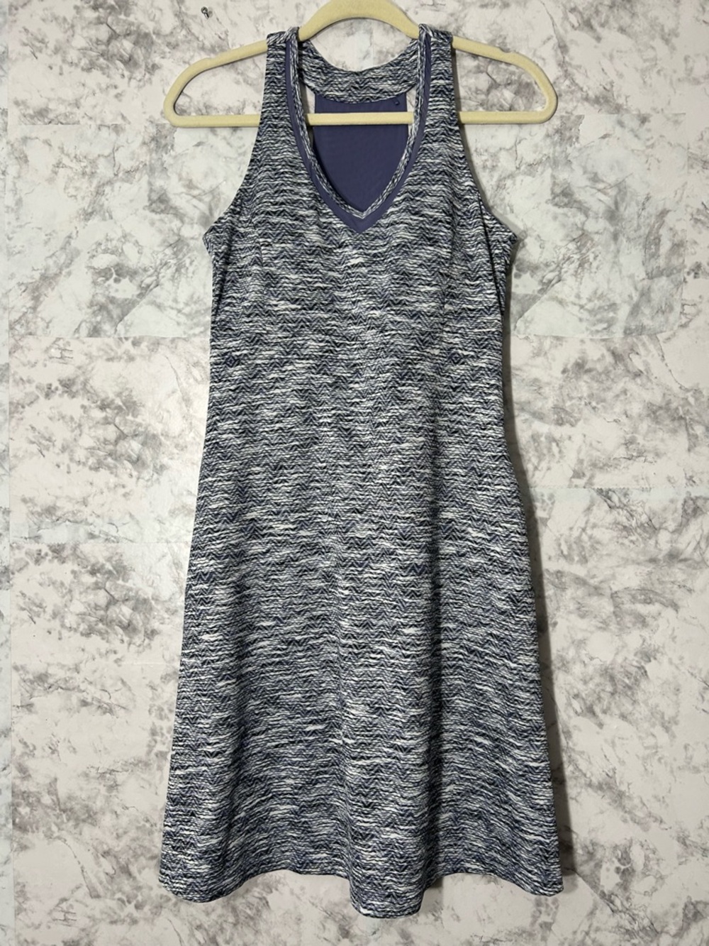 MPG Heathered Navy Sleeveless V-Neck Midi Dress
59